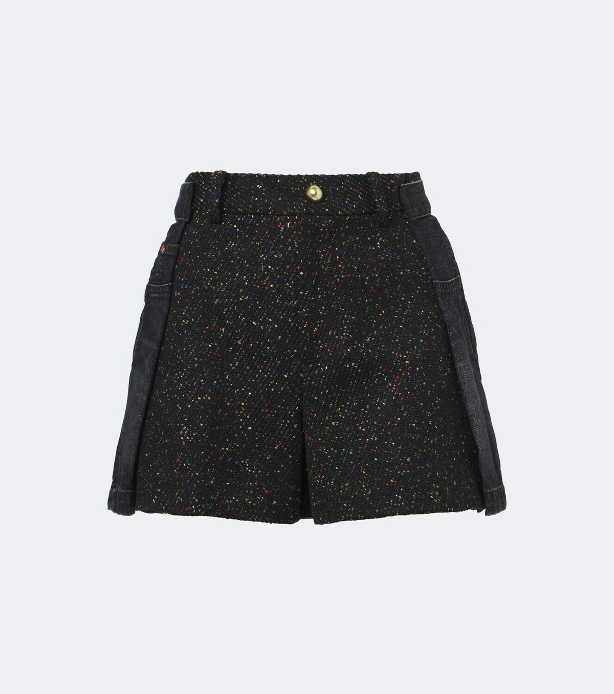 Sacai Wool, cotton, silk, and denim shorts