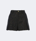 Sacai Wool, cotton, silk, and denim shorts