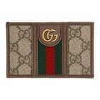 Gucci Beige GG Ophidia Card Holder