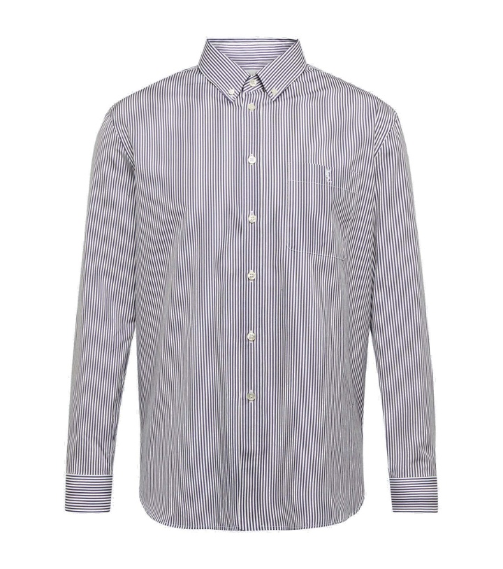 Photo: Saint Laurent - Striped cotton poplin shirt