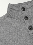 Giorgio Armani - Wool Half-Placket Sweater - Gray