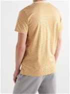 Organic Basics - Striped Organic Cotton-Jersey T-Shirt - Orange