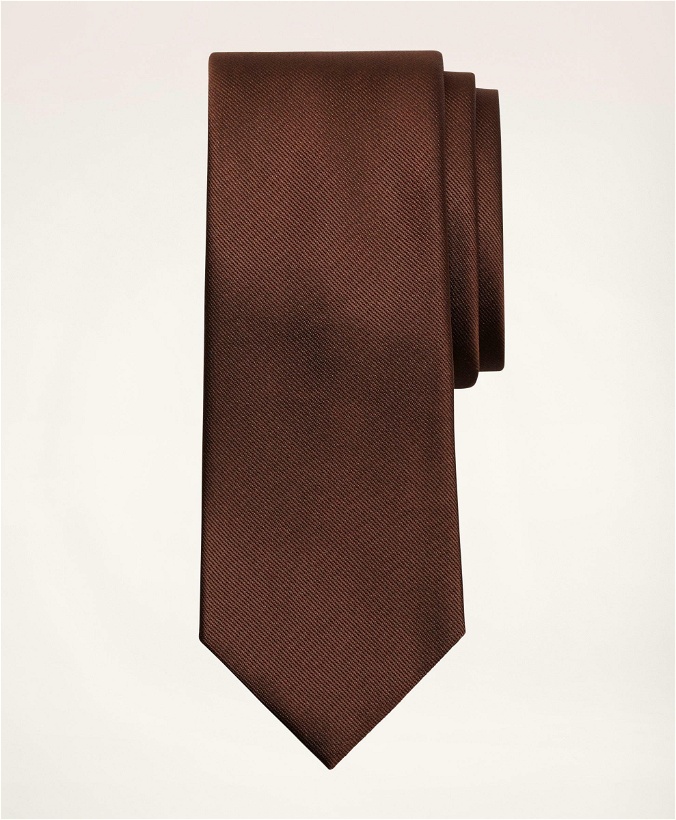 Photo: Brooks Brothers Men's Solid Rep Tie | Brown