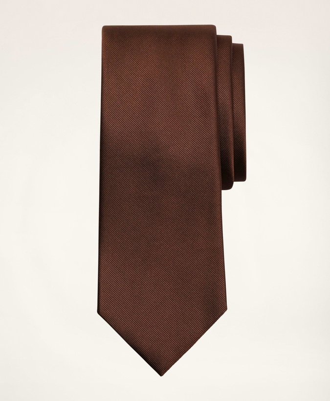 Photo: Brooks Brothers Men's Solid Rep Tie | Brown