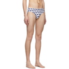 Jacquemus White and Blue Polka Dot Le Slip de Bain Swim Briefs