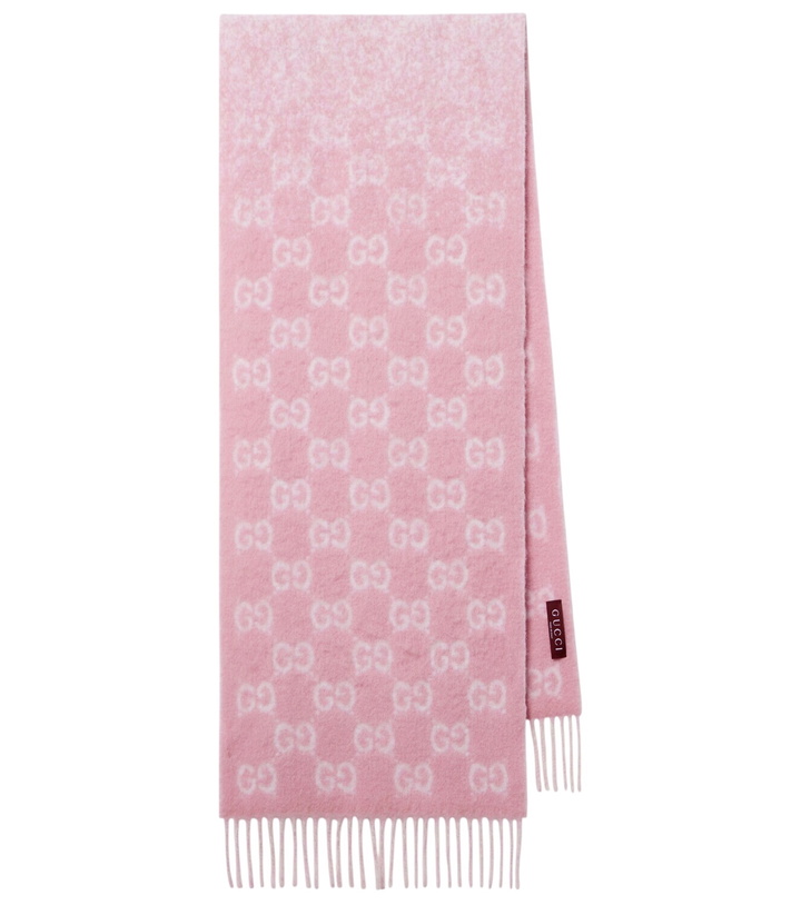Photo: Gucci GG alpaca and wool-blend scarf