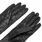 Max Mara Women's Leather Gloves in Black