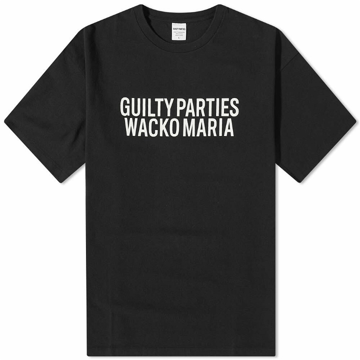 Photo: Wacko Maria Men's Washed Heavy Weight Crew T-Shirt in Black