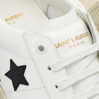 Saint Laurent Men's SL-06 California Star Low Sneakers in White/Black