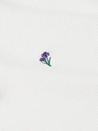 Noah - Iris Embroidered Cotton-Piqué Polo Shirt - White