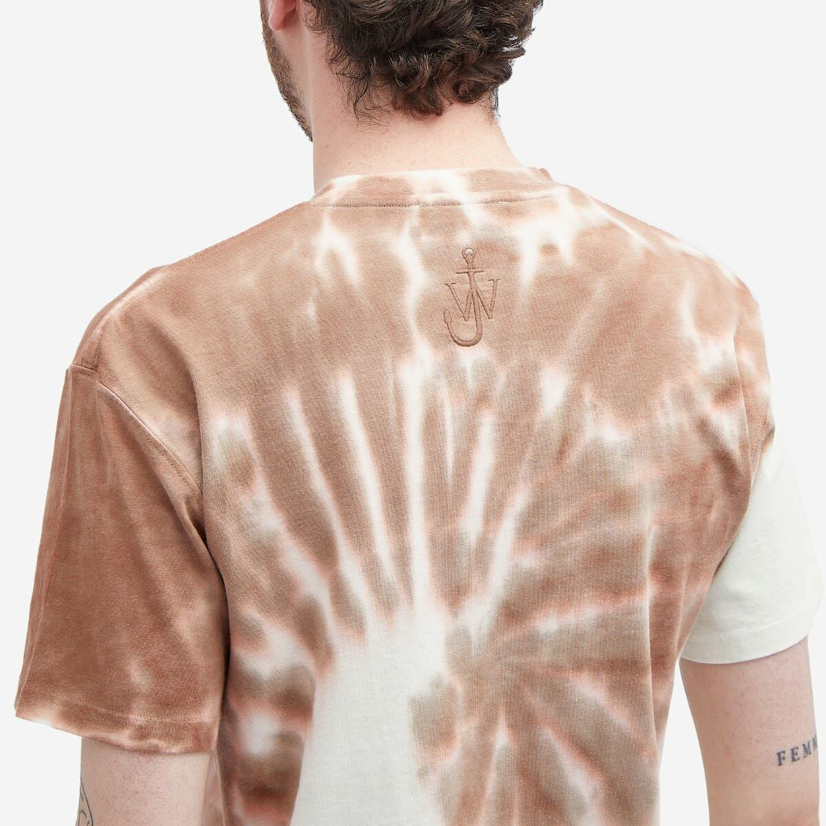 ★J W ANDERSON★ Cat print tie dye short sleeve t-shirt Toba JW Anderson Women's Cat Print Tie Dye T-Shirt in Tobacco JW