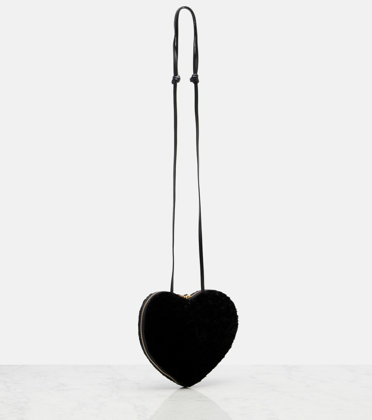 Alaïa Le Coeur Small shearling crossbody bag