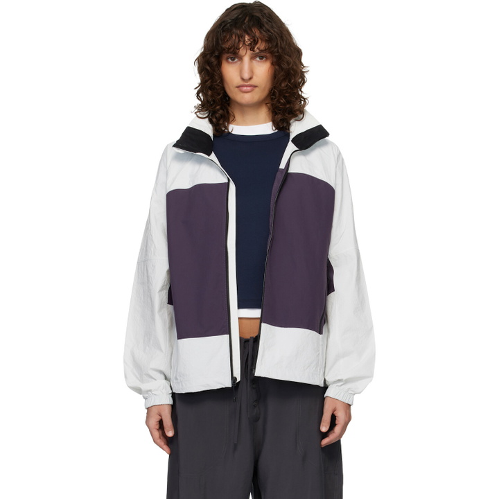 Photo: The North Face White & Purple HKe Utility Wind Jacket