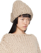 Lauren Manoogian Beige Chunky Beanie