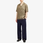 Gucci Men's Silk GG Monogram Vacation Shirt in Green