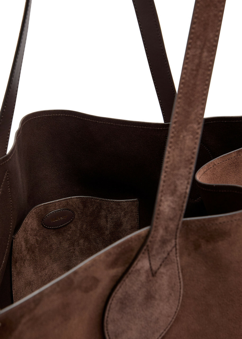Mulberry Oversized Suede Tote bag - Chocolate - One Size