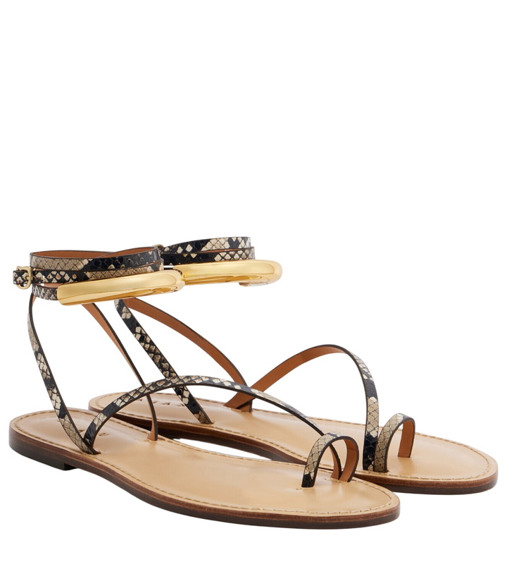 Photo: Amanu Kalahari snake-effect leather sandals