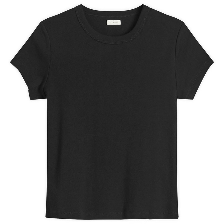 Photo: ST. Agni Women's Organic Cotton Baby T-Shirt in Jet Black