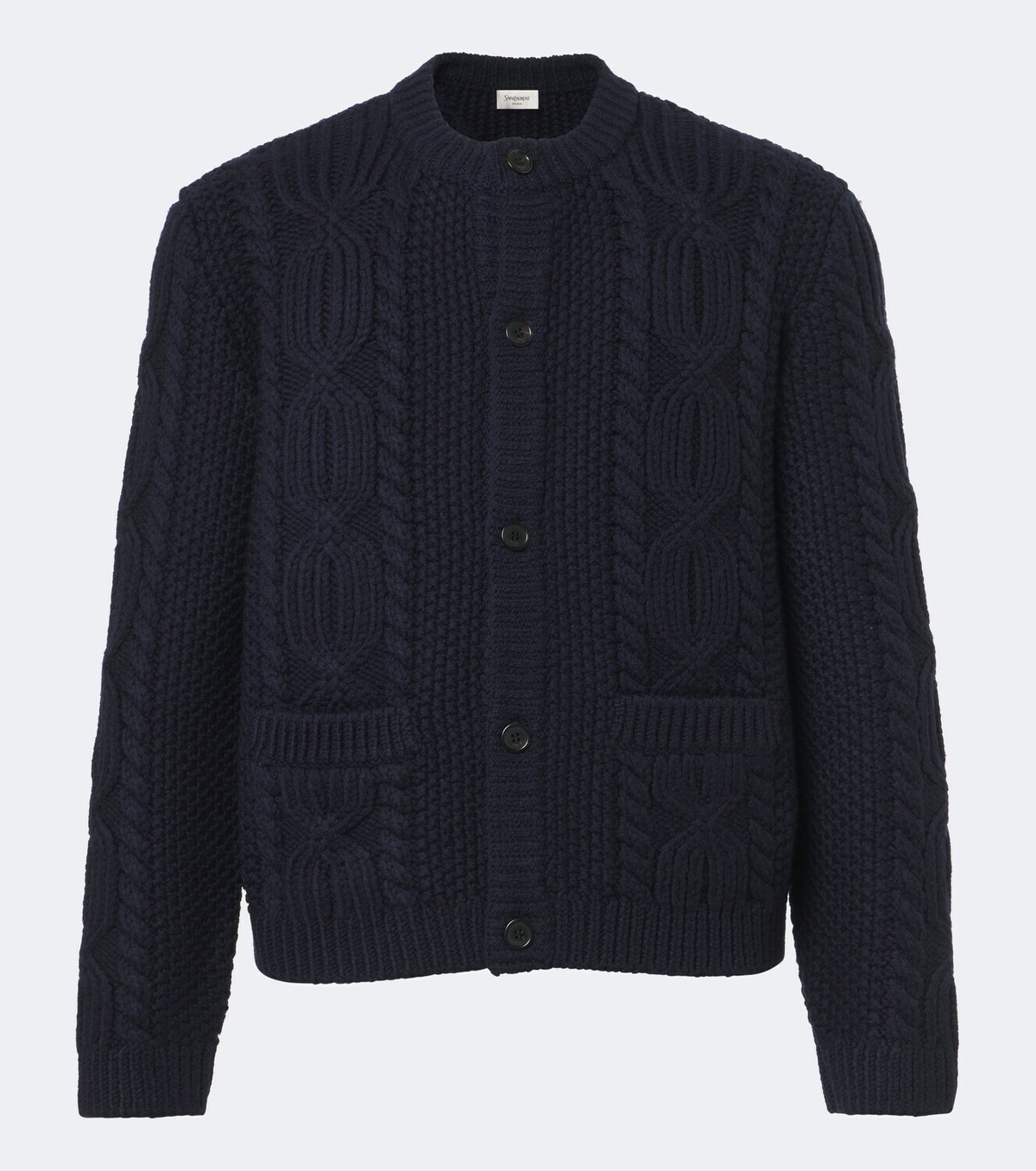 Saint Laurent Cable-knit wool cardigan