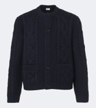 Saint Laurent Cable-knit wool cardigan