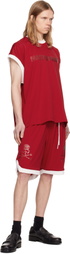 MASTERMIND WORLD Red Basket Shorts