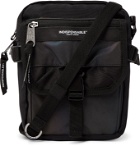 Indispensable - Buddy Iridescent Shell and Canvas Messenger Bag - Black