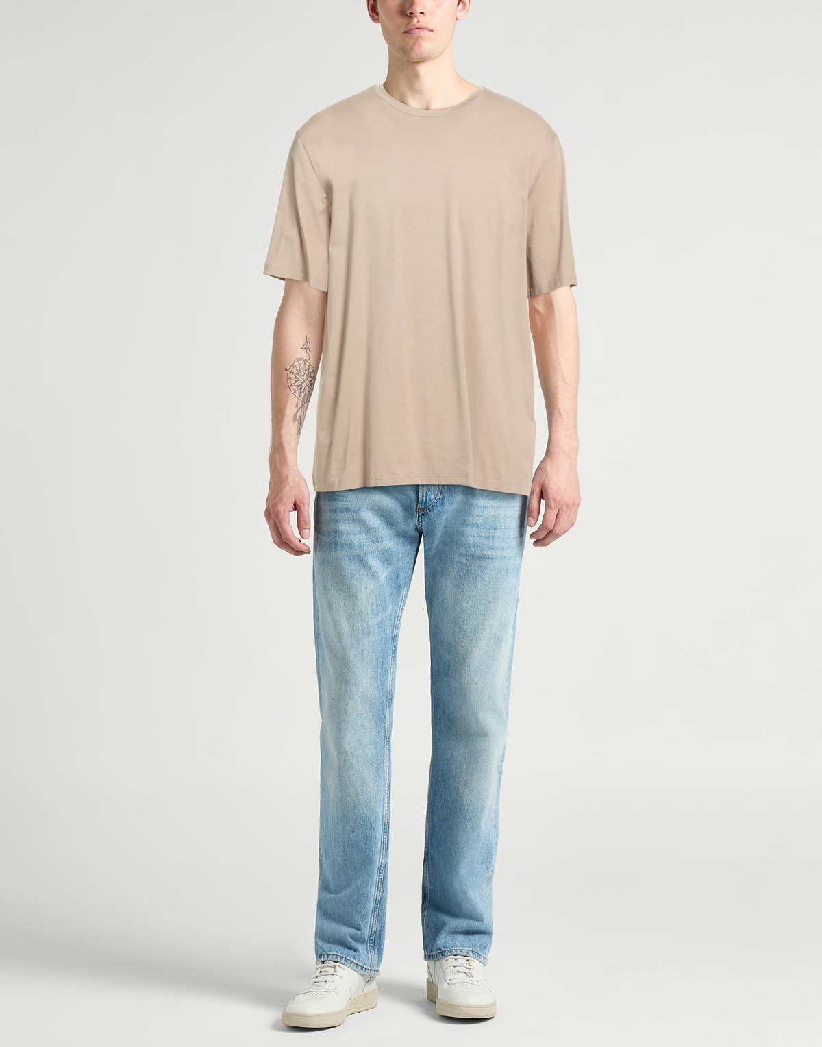 Herno Mens T-shirt in Beige