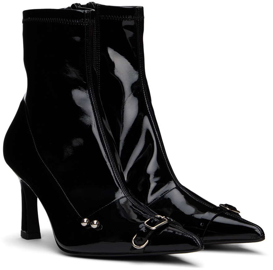 Justine Clenquet Black Patti Boots