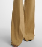 Max Mara Linen and silk twill wide-leg pants