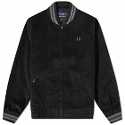 Fred Perry Authentic Men's Cord Bomber Jacket in Black