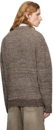 COOR Brown Cashpop Tweed Sweater