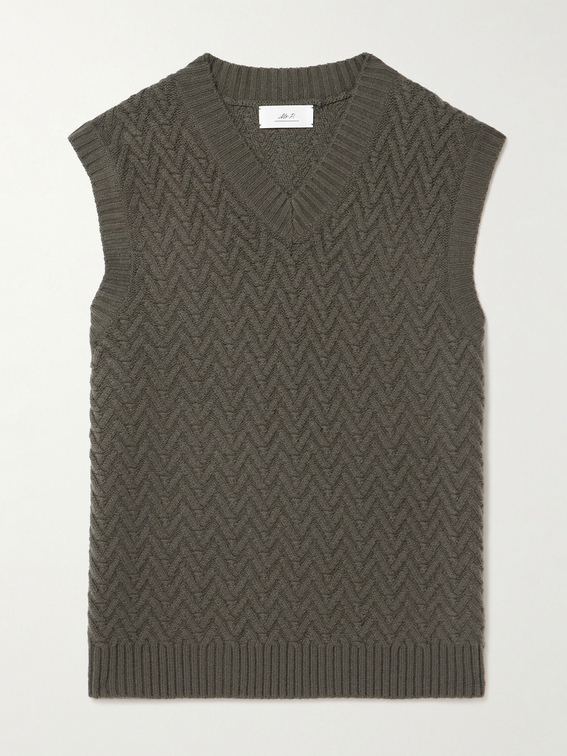 Mr P. - Wool and Cashmere-Blend Sweater Vest - Green