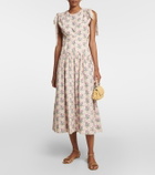 Agua by Agua Bendita Guaguancó floral cotton midi dress