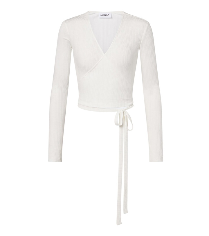 Photo: Norba Ribbed-knit wrap top