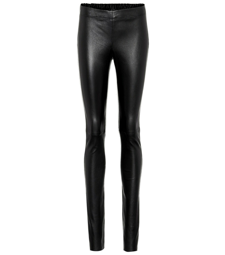 Photo: Joseph - Mid-rise leather leggings
