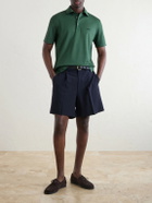 Zegna - Cotton-Piqué Polo Shirt - Green