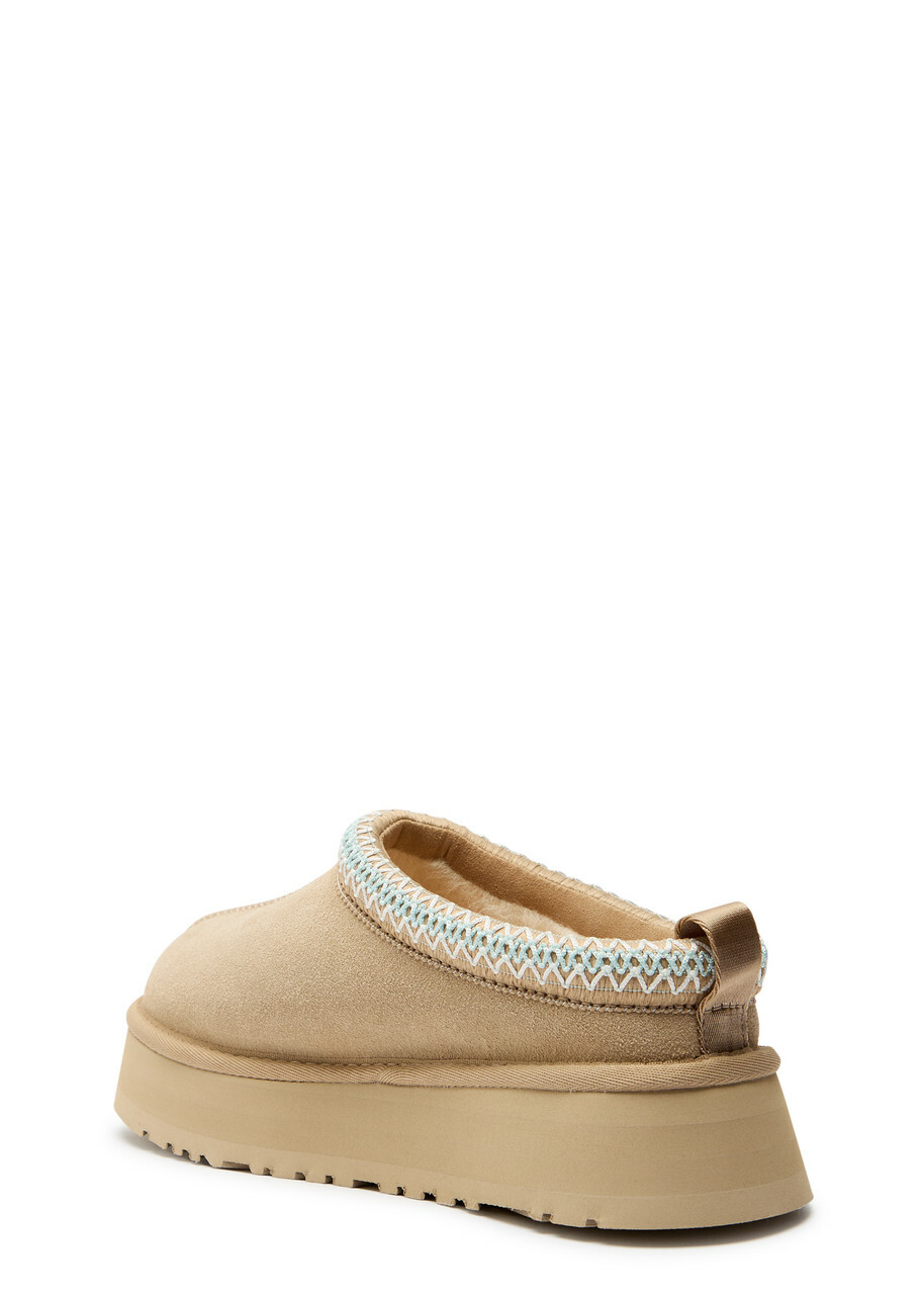 Ugg Tazz II Suede Platform Mules Beige
