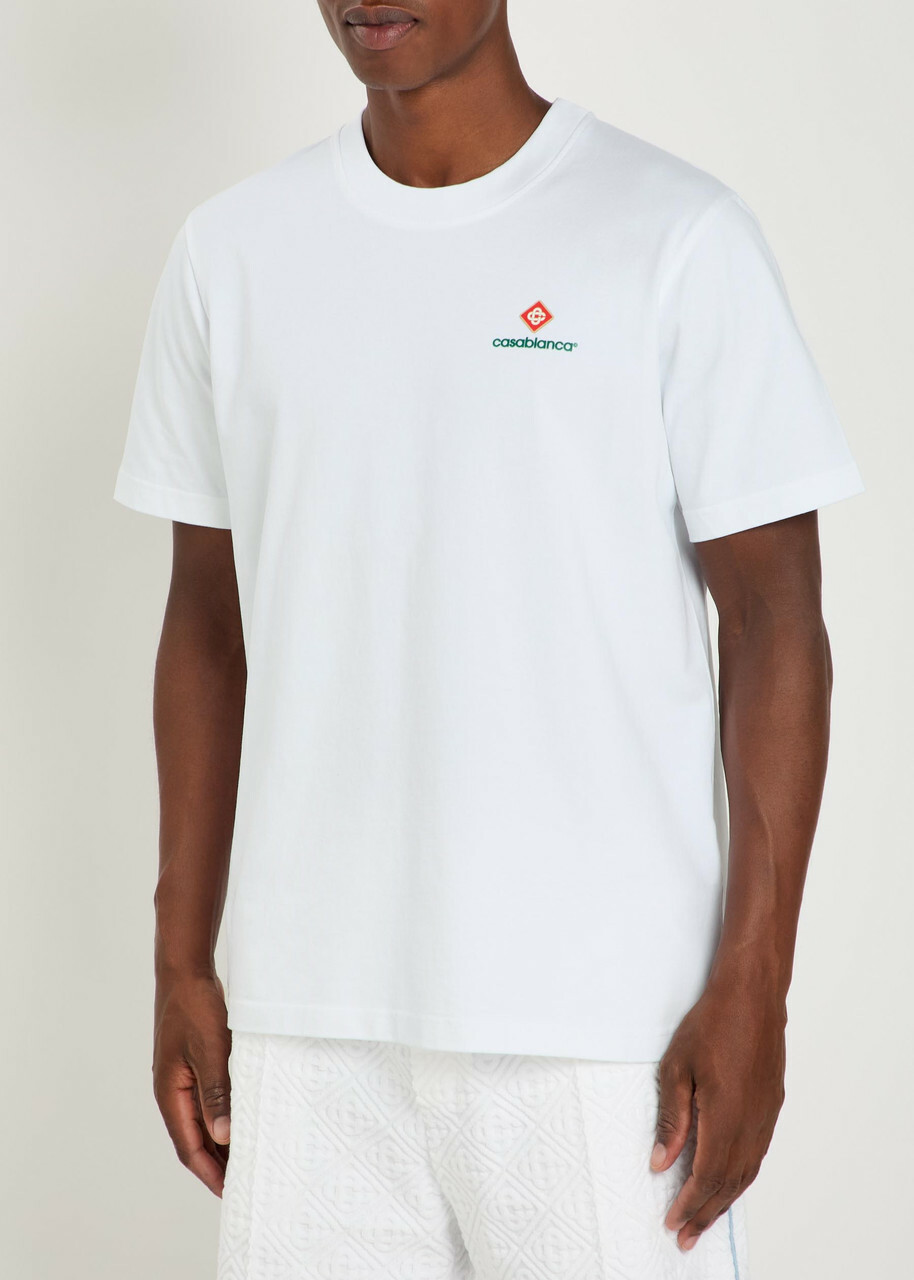 Casablanca Logo-print Cotton T-shirt White