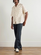 Valentino Garavani - Straight-Leg Embellished Linen and Cotton-Blend Trousers - Blue