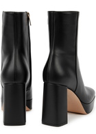 Gianvito Rossi Daisen Vitello 95 Leather Ankle Boots Black