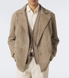 Stòffa Double-breasted suede jacket