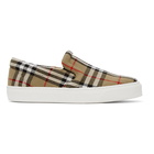 Burberry Beige Thompson Slip-On Sneakers