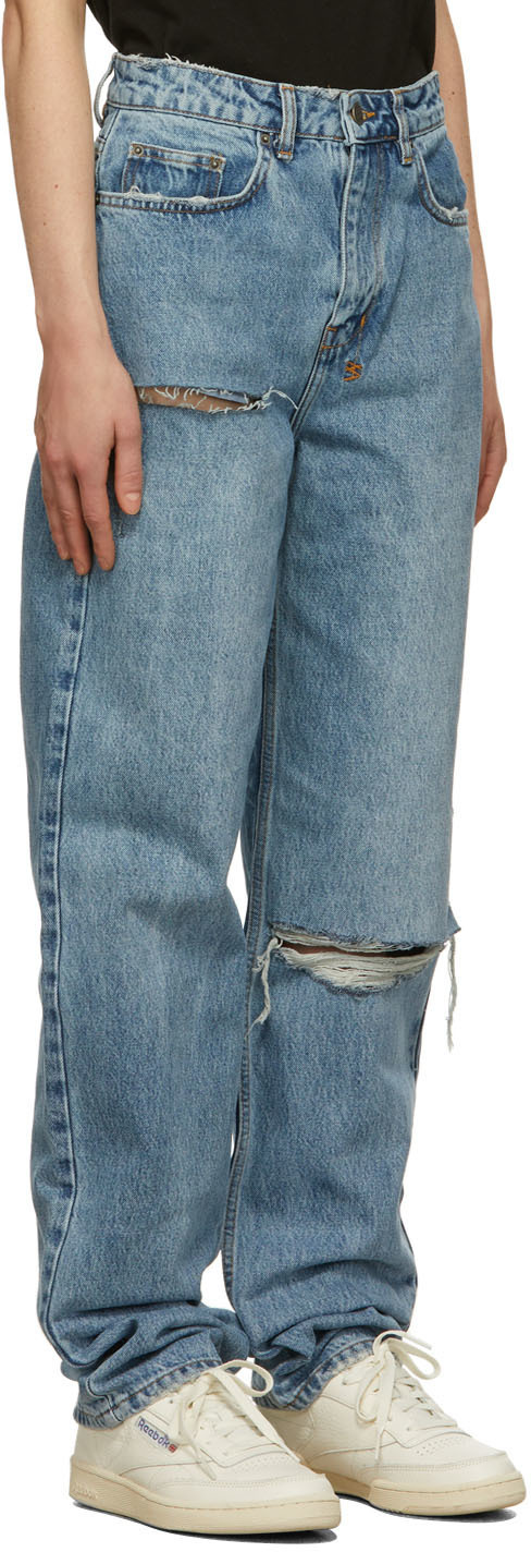 Ksubi Blue Playback Trashed Jeans Ksubi