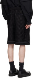 Juun.J Black Net Layered Shorts