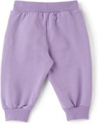 Versace Baby Purple Embroidered Logo Lounge Pants