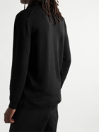 Dunhill - Logo-Embroidered Mulberry Silk and Cotton-Blend Polo Shirt - Black