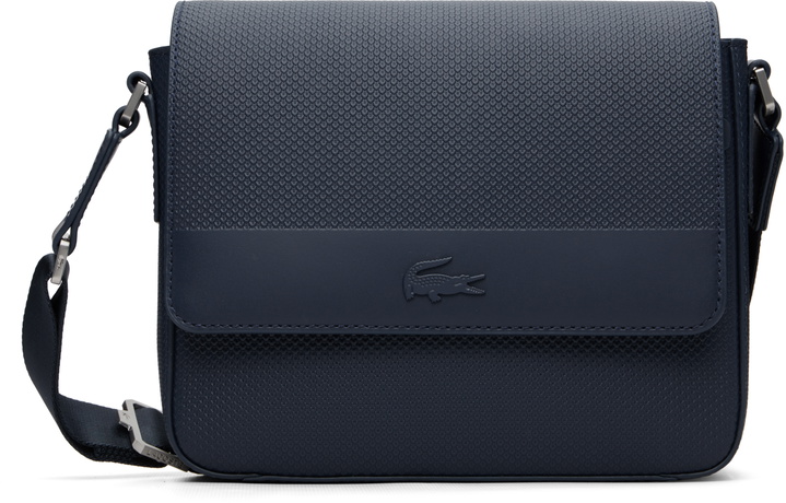 Photo: Lacoste Navy Chantaco Leather Messenger Bag