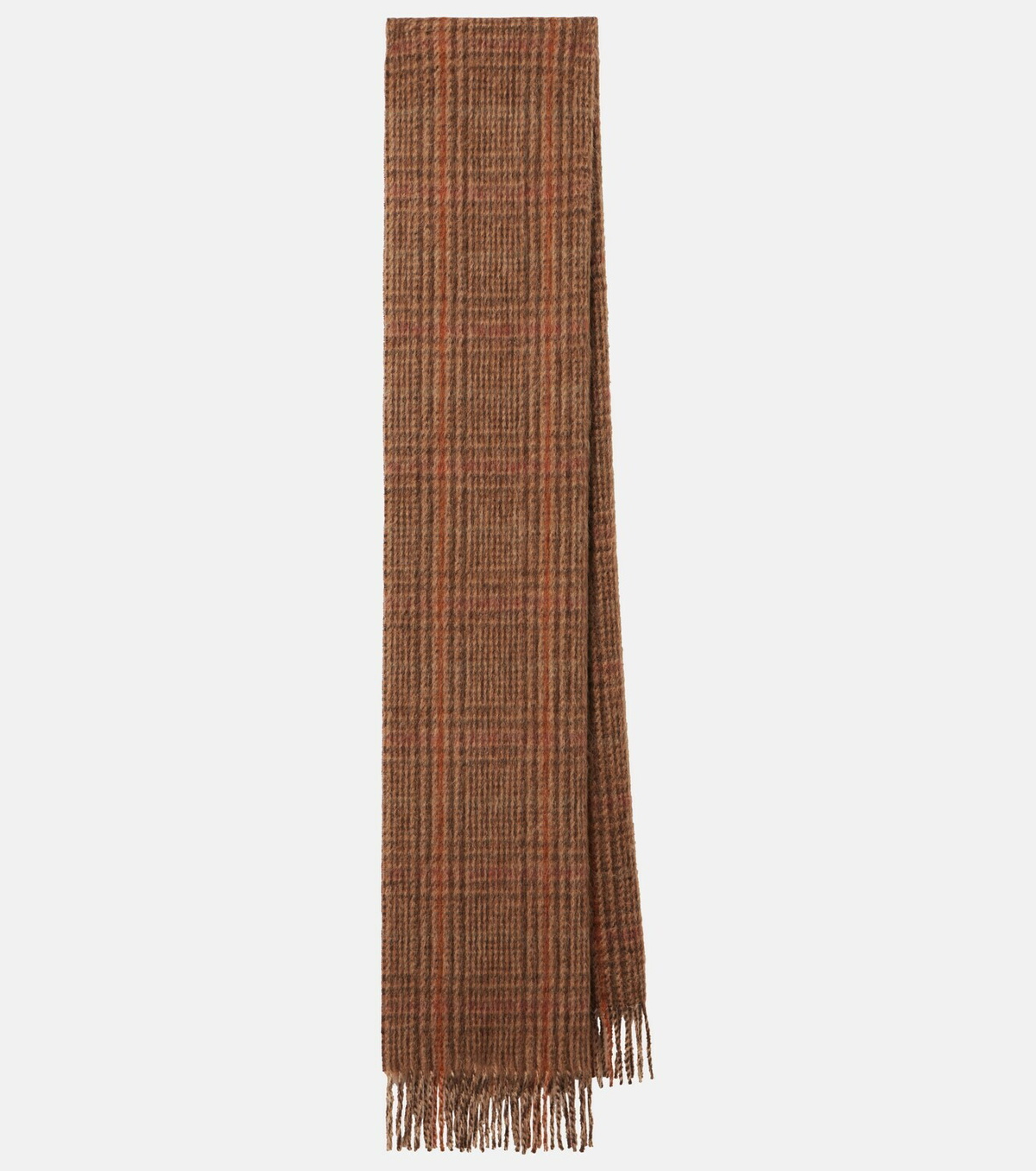 Loro Piana Checked silk and alpaca-blend scarf