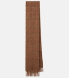 Loro Piana Checked silk and alpaca-blend scarf