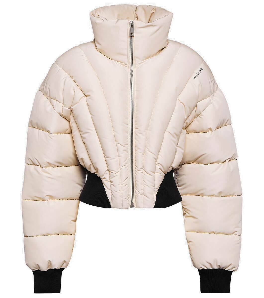 【Mugler】 Croppedブレザー Mugler Cropped puffer jacket Mugler